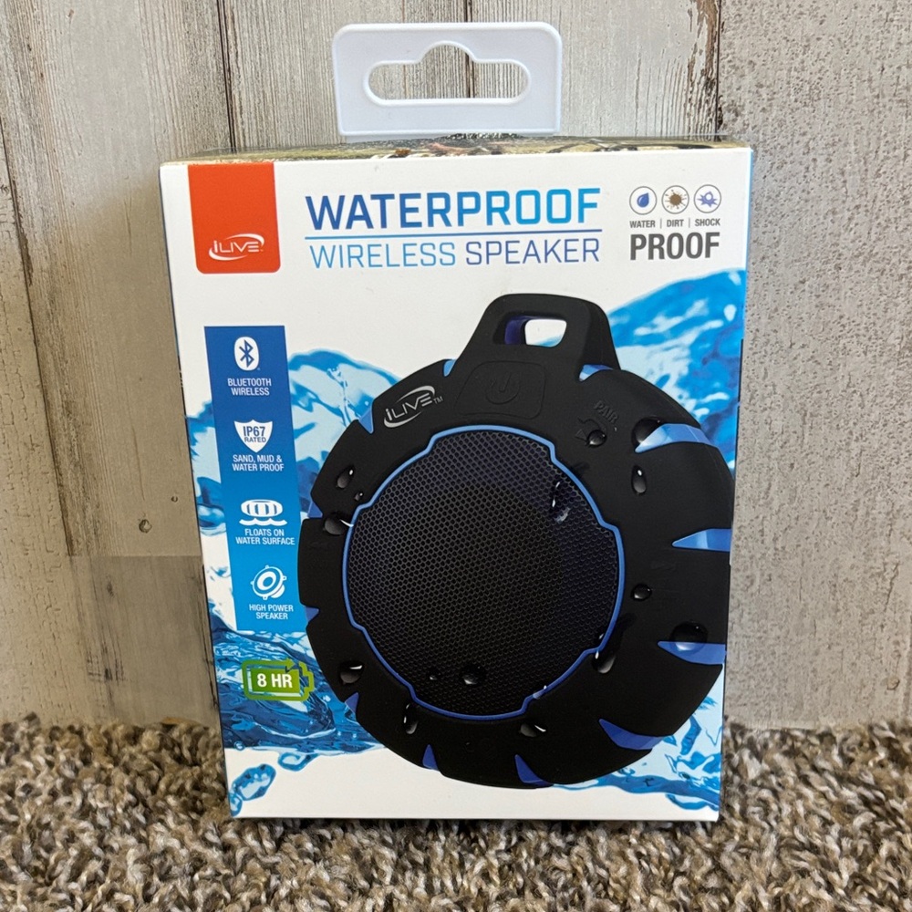 iLive‎ Waterproof Wireless Speaker - Black and Blue